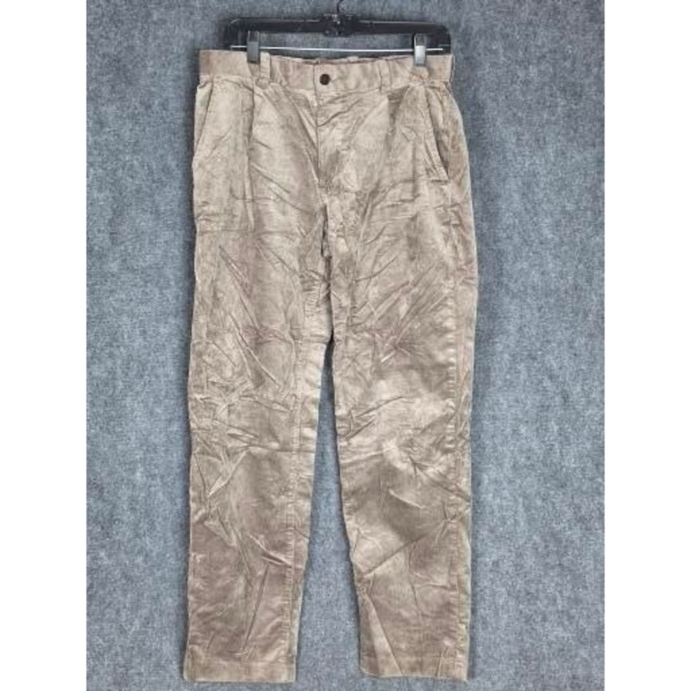 H&M‎ Mens Regular Fit Corduroy Pants Beige Size 30 Casual Trousers Relaxed Work